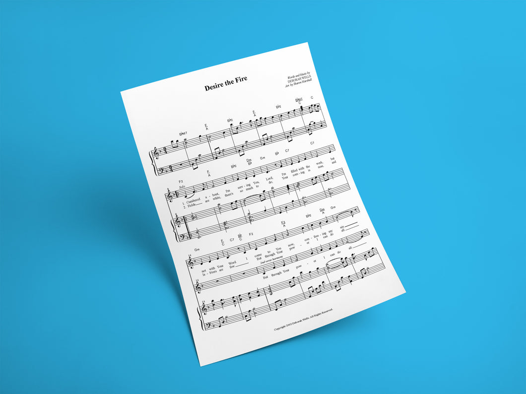 Desire the Fire // Sheet Music - Marshall Music