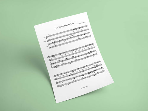I Just Want to Please the Lord // Sheet Music - Marshall Music
