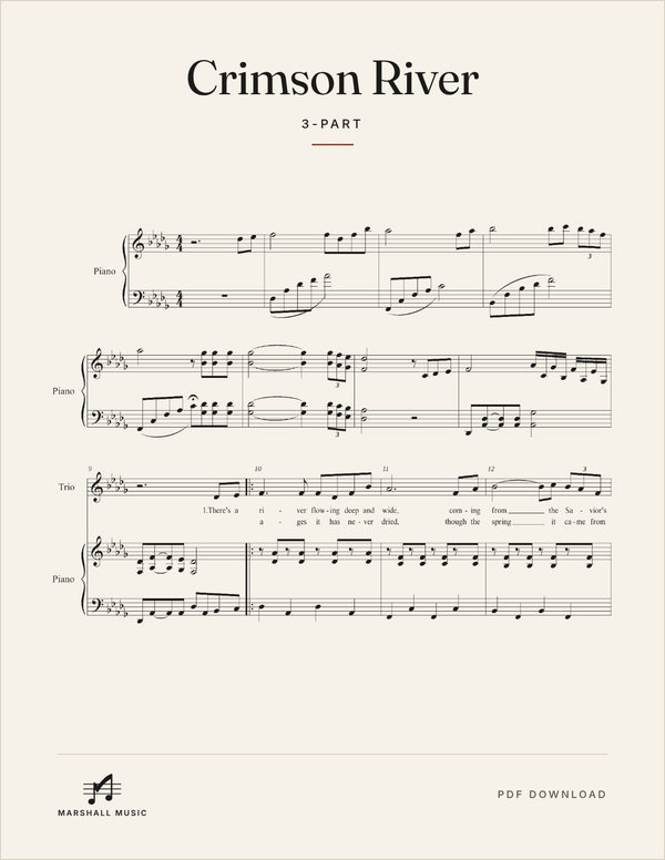 Crimson River – sheet music