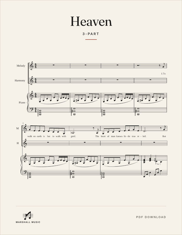 Heaven – sheet music